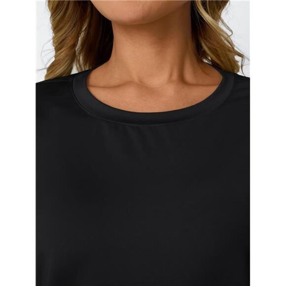 Women's Workout Tops Short Sleeve Gym Shirts Summer Athletic Yoga - Picture 5 of 6